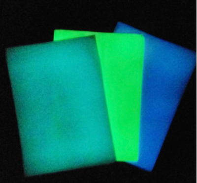 ZJ-TB 螢光布 夜光粉制作長效發光布  蓄能蓄光夜光面料  感溫布  側面照